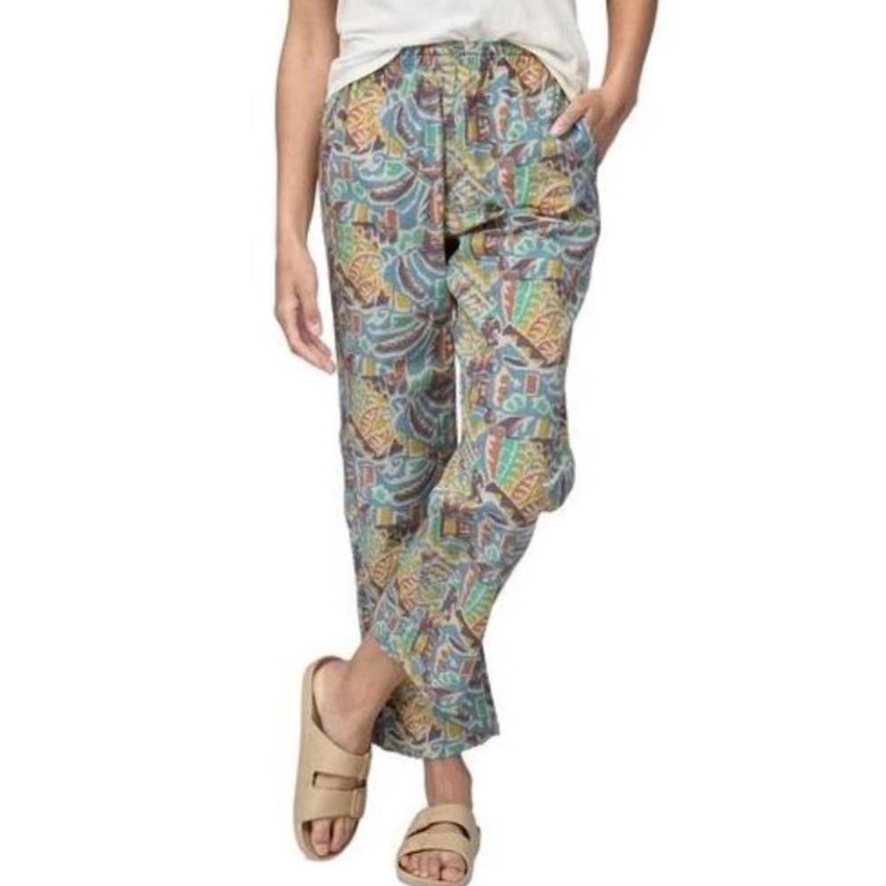 Patagonia Funhoggers Pants NEW Thriving Planet Lago Blue size XS